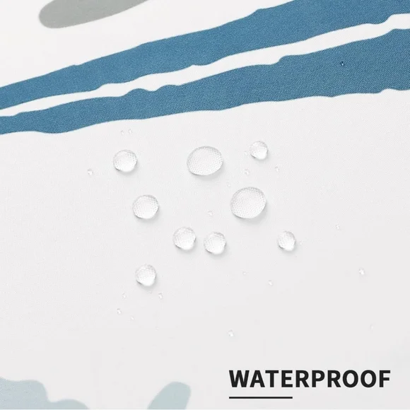 Gibelle Extra Long Shower Curtain 72 x 84, Tall Nautical Coastal  - Picture 3 of 8